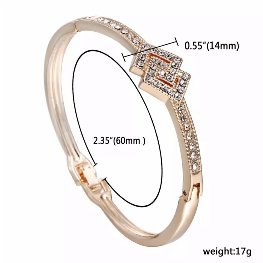 Fashion Gold Charm Crystal Bracelet Bangle